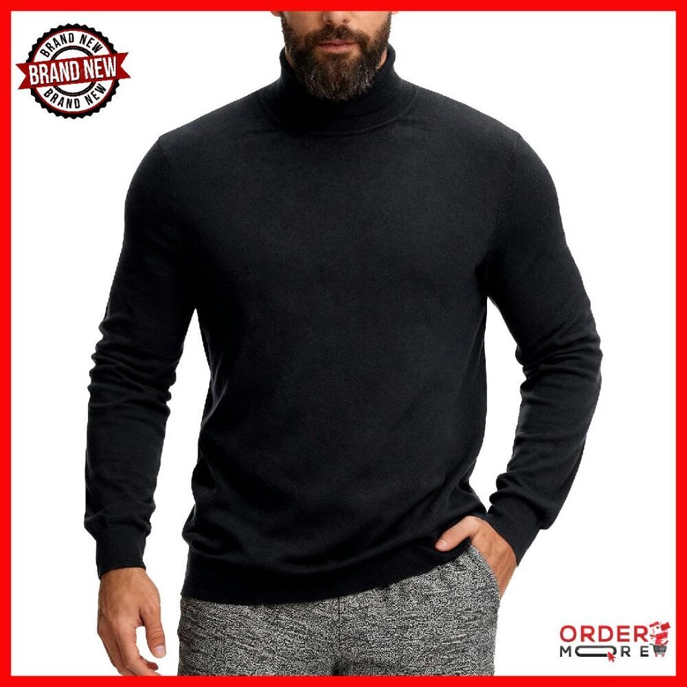 Men's Turtleneck Sweater Regular Fit Long Sleeve Pullover